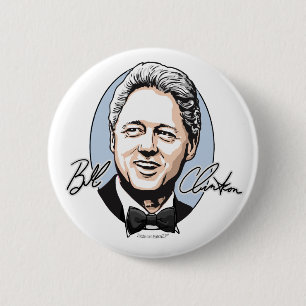 Badge Rond 5 Cm Bill Clinton pour le premier bouton de monsieur