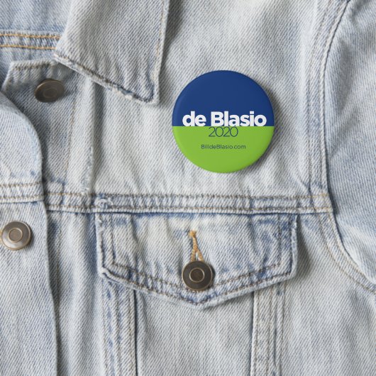 Badge Rond 5 Cm Bill de Blasio 2020 (En situation)