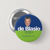 Badge Rond 5 Cm Bill de Blasio, président (Devant & derrière)