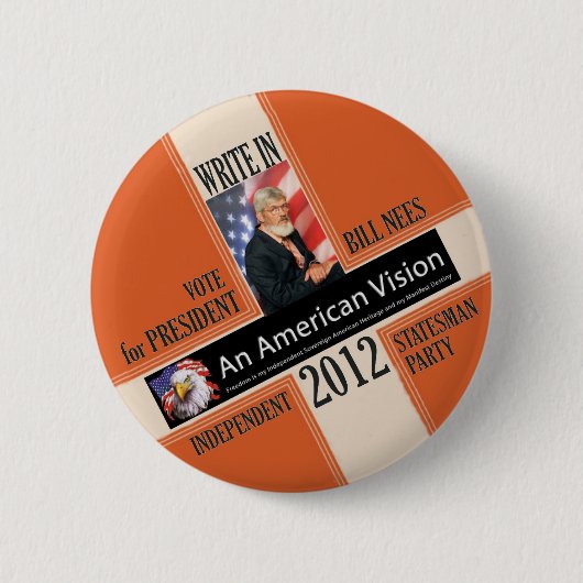 Badge Rond 5 Cm Bill Nees pour le président 2012 (Devant)
