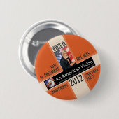Badge Rond 5 Cm Bill Nees pour le président 2012 (Devant & derrière)