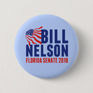 Badge Rond 5 Cm Bill Nelson pour le sénateur de Floride 2018