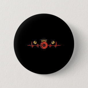 Badge Rond 5 Cm Billard Heartbeat 8 Ball Pool Player Billiard Sh