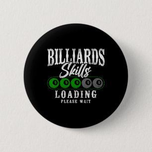Badge Rond 5 Cm Billard Joueur Bal 8 Bal Vintage Billard