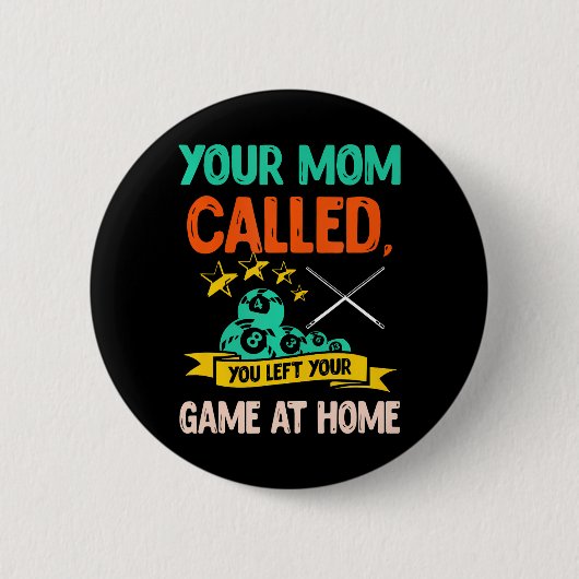 Badge Rond 5 Cm Billard Joueur Billard Pool à 8 balles (Devant)