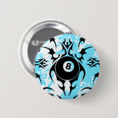 Badge Rond 5 Cm billard. tribal. (Devant & derrière)