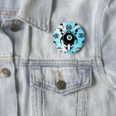 Badge Rond 5 Cm billard. tribal. (En situation)