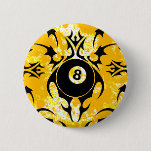 Badge Rond 5 Cm billard. tribal.