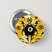 Badge Rond 5 Cm billard. tribal. (Devant & derrière)