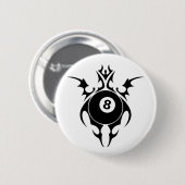Badge Rond 5 Cm billard. tribal. (Devant & derrière)