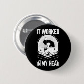 Badge Rond 5 Cm Billiard 8 Ball ça a fonctionné mon Head Pool Play (Devant & derrière)