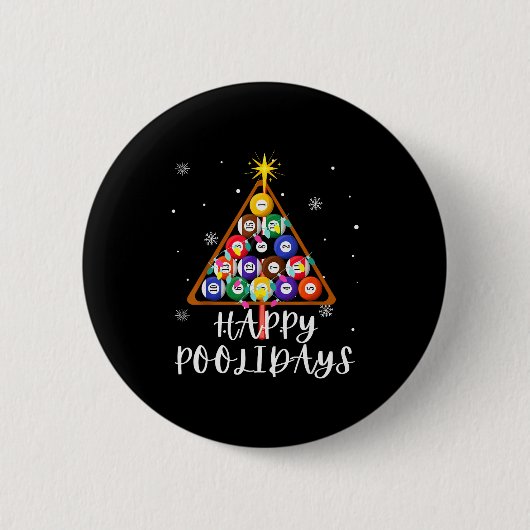 Badge Rond 5 Cm Billiard Ball Xmas Tree Ol Billiards Christmas  (Devant)