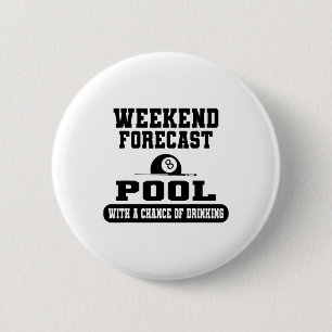 Badge Rond 5 Cm Billiards Weekend Prévision Billiard Pool Joueurs