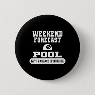 Badge Rond 5 Cm Billiards Weekend Prévision Billiard Pool Joueurs 