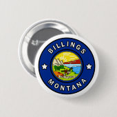 Badge Rond 5 Cm Billings Montana (Devant & derrière)