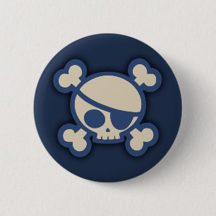 Badge Rond 5 Cm Billy Roger - bleu