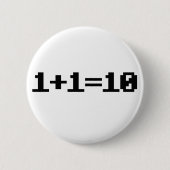 Badge Rond 5 Cm Binaire (Devant)