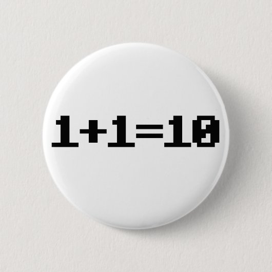 Badge Rond 5 Cm Binaire (Devant)