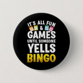 Badge Rond 5 Cm Bingo Conception Pour Hommes Femmes Bingo Novelité (Devant)