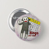 Badge Rond 5 Cm Bingo de singe (Devant & derrière)