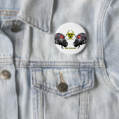 Badge Rond 5 Cm Bio risque (En situation)