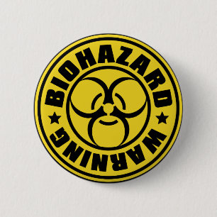BADGE ROND 5 CM BIOHAZARD