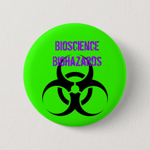 Badge Rond 5 Cm Biohazard, Biohazards de biosciences