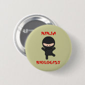 Badge Rond 5 Cm biologiste de ninja (Devant & derrière)