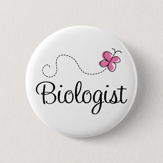 Badge Rond 5 Cm Biologiste mignon rose (Devant)