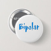 Badge Rond 5 Cm Bipolaire bleu (Devant & derrière)