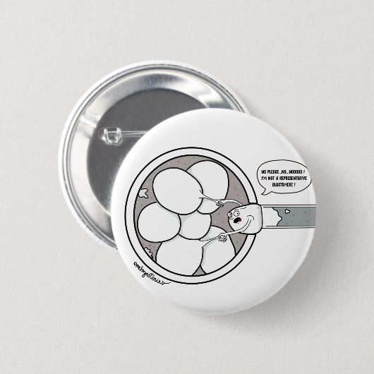 Badge Rond 5 Cm Biposy de l'embryon (Devant & derrière)