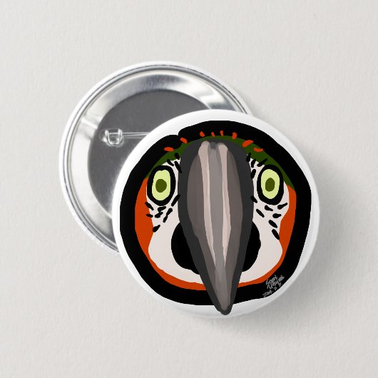 Badge Rond 5 Cm Birb de pastèque "Kiwi" (Devant & derrière)