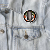 Badge Rond 5 Cm Birb de pastèque "Kiwi" (En situation)