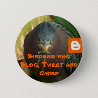 Badge Rond 5 Cm Birders qui blog, bip et gazouillement