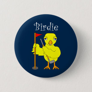 Badge Rond 5 Cm Birdie Golfer Chick