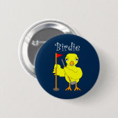 Badge Rond 5 Cm Birdie Golfer Chick (Devant & derrière)