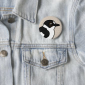 Badge Rond 5 Cm Birdorable a colleté le FLYCATCHER (En situation)