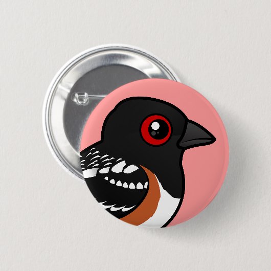 Badge Rond 5 Cm Birdorable a repéré le Towhee (Devant & derrière)