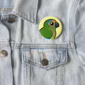 Badge Rond 5 Cm Birdorable Pêche-a affronté la perruche (En situation)