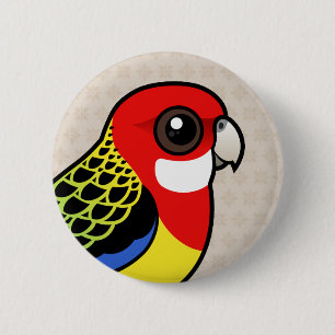 Badge Rond 5 Cm Birdorable Rosella oriental