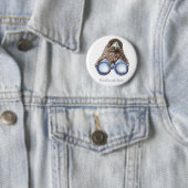 Badge Rond 5 Cm Birdwatcher Hawk Oiseau vous observant Humour (En situation)