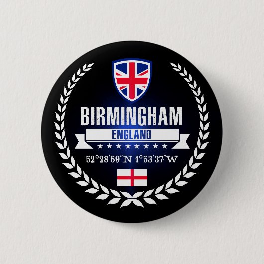 Badge Rond 5 Cm Birmingham (Devant)