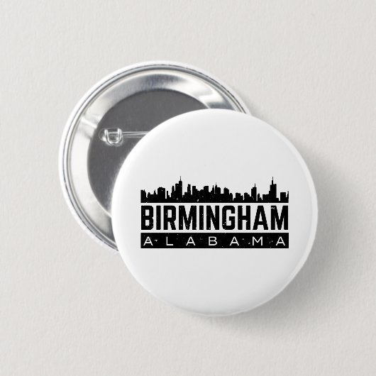 Badge Rond 5 Cm Birmingham Alabama (Devant & derrière)