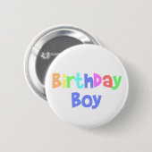 Badge Rond 5 Cm Birthday Boy (Devant & derrière)