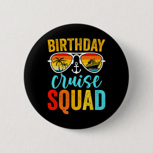 Badge Rond 5 Cm Birthday Cruise Squad 2025 Cruise Birthday Party V