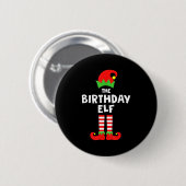 Badge Rond 5 Cm Birthday Elf Matching Group Family Holiday Christm (Devant & derrière)