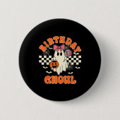 Badge Rond 5 Cm Birthday Ghoul Soky Season Groovy Halloween Kids G (Devant)