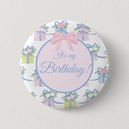 Badge Rond 5 Cm Birthday Pin - Every Day is a Gift Inspired TBBC (Devant)