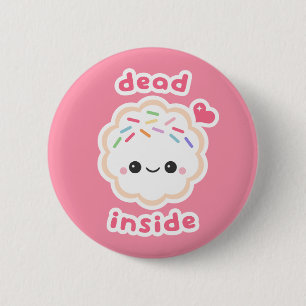 Badge Rond 5 Cm Biscuit intérieur de morts mignons