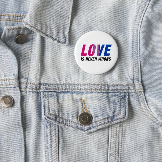 Badge Rond 5 Cm Bisexual Love is never Wrong (En situation)